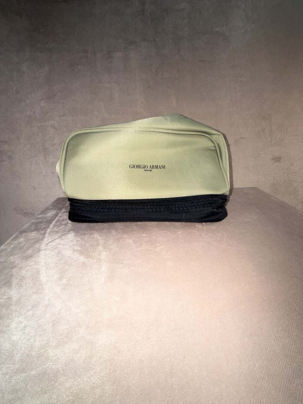 Giorgio Armani toiletries bags, green and black